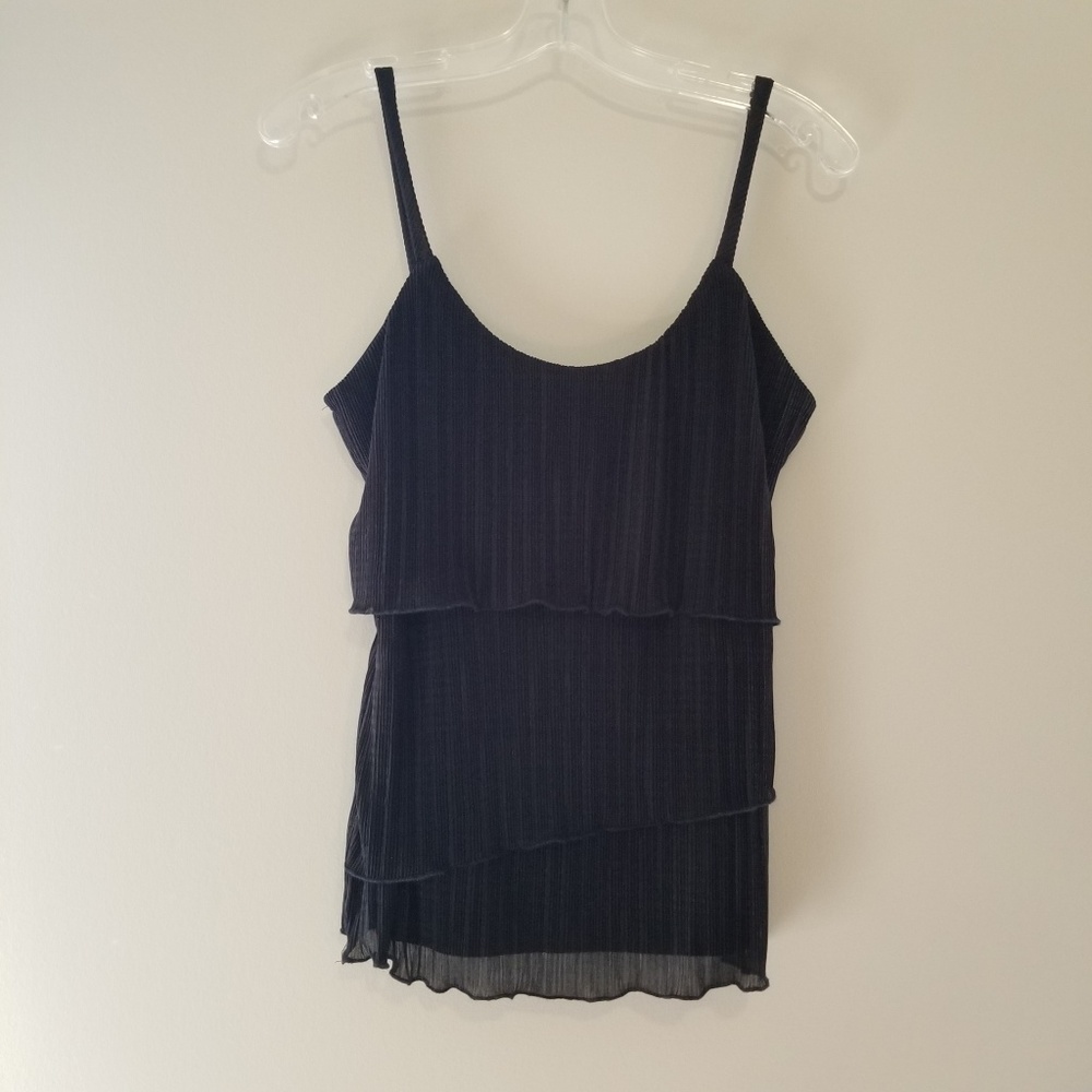 Revolution by Ricki's Black Ruffled Tank